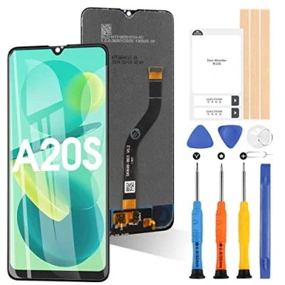 Abbildung von Bildschirm für Samsung Galaxy A20s A207 LCD Display Digitizer Assembly Ersatzglas Touchscreen mit Werkzeugen (schwarz, nicht A20 et A20E)