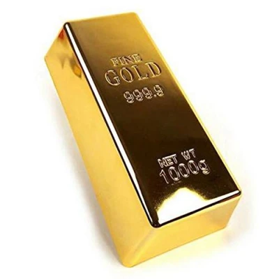 Abbildung von NO BRAND 1kg Kreativer Goldbarren Barrenstopp Starker Ziegelstein Briefbeschwerer