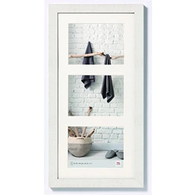 Abbildung von walther design Bilderrahmen polarweiss 3x 13x18 cm Galerie mit Passepartout, Home Holzrahmen HO338V