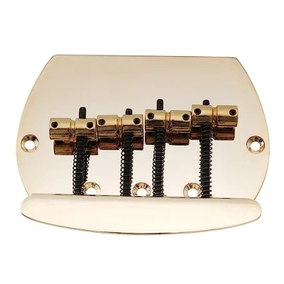 Abbildung von Musiclily Pro 57mm Bass Steg Brücke für 4 Saiter Music Man Style E Bässe, Gold