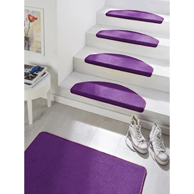 Abbildung von HANSE Home Stufenmatte &quot;Fancy&quot;, halbrund, 15 Stück, Treppenmatten, Selbstklebend, Stufenteppich, Treppenstufen