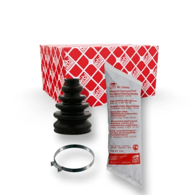 Abbildung von FEBI BILSTEIN 38341 Achsmanschette Vorderachse, getriebeseitig Gummi VOLKSWAGEN: Golf 4 Schrägheck, Polo IV Variant