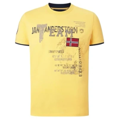 Abbildung von Jan Vanderstorm SÖLVE Tshirt print, Herren, Größe: Large, Gelb