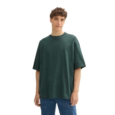 Abbildung von TOM Tailor Denim Oversized Tshirt basic, Herren, Größe: XL, Dark gable green