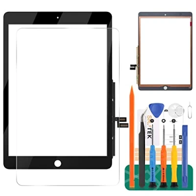Abbildung von Touchscreen Digitizer für iPad 25,9 cm (10,2 Zoll) 2019 7. Generation 2019, 7, 8, A2197, A2198, A2428 Touch Display Panel, Reparatur Set(kein LCD, keine Home Taste) (schwarz)