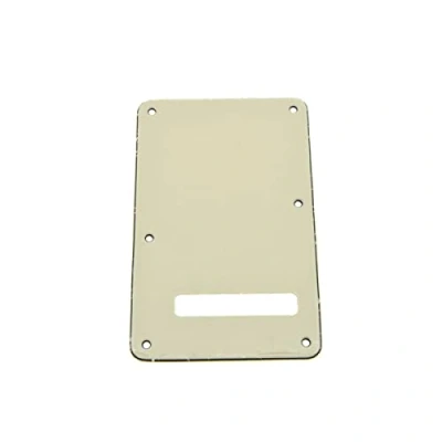 Abbildung von Dopro Northwest Guitars Rückplatte ST Tremolo Cover für USA/Mexican Standard Fender Stratocaster (altes Weiß), 3 lagig