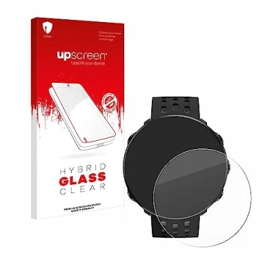 Abbildung von upscreen Schutzglas für Polar Vantage M2 Schutzfolie, Glas Folie [Klar, 9H Panzerschutz, Anti Fingerprint]