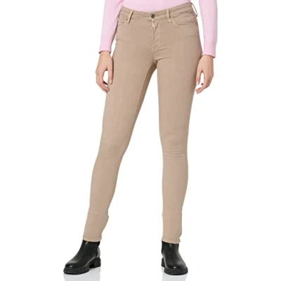Abbildung von Replay Damen Jeans Luzien Skinny Fit Hyperflex Colour X Lite mit Stretch, Light Taupe 803 (Grau), 32W / 28L
