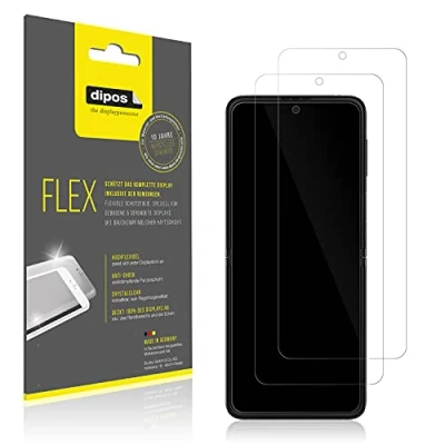 Abbildung von dipos I 2X Schutzfolie 100% kompatibel mit Samsung Galaxy Flip 3 Folie Full Cover 3D Displayschutz