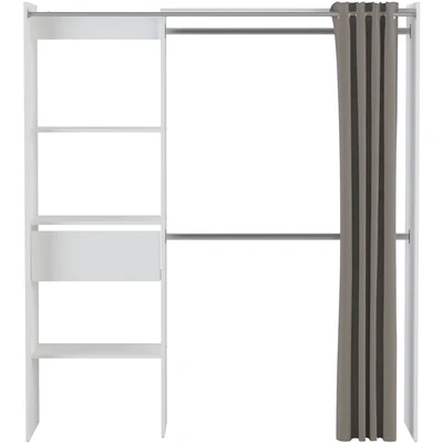 Abbildung von Demeyere GROUP Vorhang Schrank &quot;Garderobenschrank, inklusive Vorhang, passt in jeden Raum&quot;, variabel der Breite ca. 114 167cm, viel Stauraum und Ablagefläche