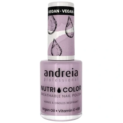 Abbildung von Andreia Professional NutriColor Atmungsaktiver Nagellack Veganer und Tierversuchsfreier Nagelkunst mit langanhaltendem Glanz Finish Farbe NC35 Lavendel 10.5 ml
