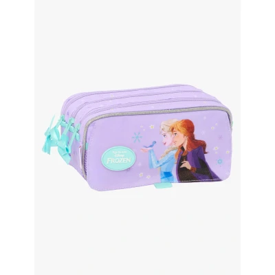 Abbildung von FROZEN SPIRIT Dreifach Federmäppchen für Kinder, ideal Kinder im Schulalter, bequem und vielseitig, Qualität Widerstandsfähigkeit, 21,5 x 8 10 cm, Lila, M, Casual