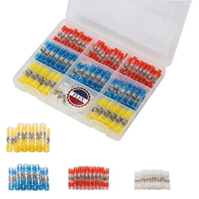Abbildung von Kabelverbinder 140pcs Stoßverbinder Schrumpfverbinder Kabelschuhe Quetschverbinder Set, Schrumpf Draht Anschlüsse &amp; Lotmittelabdichtung