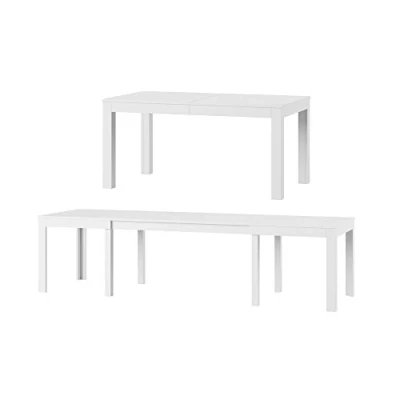 Abbildung von MPS groß praktisch Tisch WENUS 160 300x90x76cm Weiß Matt 4 12 Personen Esstisch mit ausziehbarer Tischplatte auf 300 cm