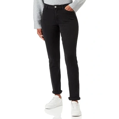 Abbildung von PIECES Damen Pckesia Mw Straight BLC Jeans Noos Cp, Schwarz, 26W / 32L