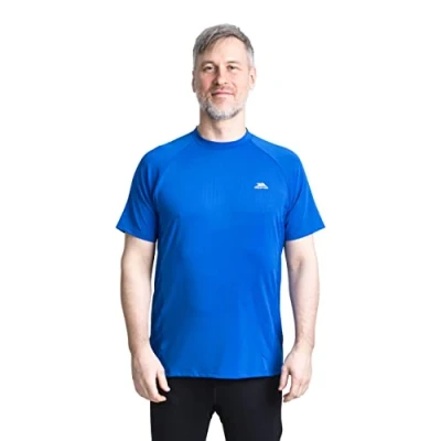 Abbildung von Trespass Herren Schnelltrocknendes Stretch T shirt Mit Schlüsseltasche Cacama, Blue, XXS, MATOTSN10004_BLUXXS