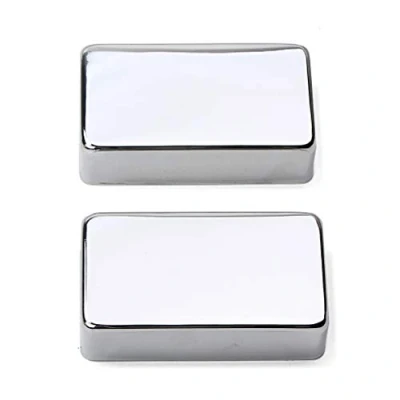 Abbildung von Alnicov Humbucker Gitarren Tonabnehmerabdeckungen für E Gitarre, 50 mm, Chrom, 2 Stück