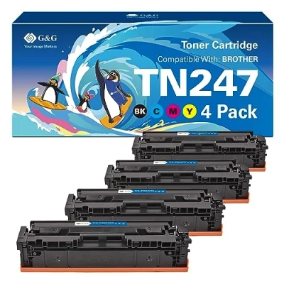 Abbildung von G&amp;G TN 243CMYK Toner kompatibel mit Brother 247 243 für MFC L3750CDW L3770CDW DCP L3550CDW HL L3210CW L3230CDW L3710CW (Schwarz Cyan Magenta Gelb)