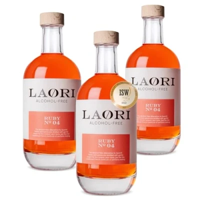 Abbildung von Laori Ruby No 04 Alkoholfreier Spritz 3x500 ml Fruchtig frischer Aperitif mit pinker Grapefruit &amp; Orange Perfekt für Italian alkoholfreie Cocktails Nur 65 Kalorien vegan