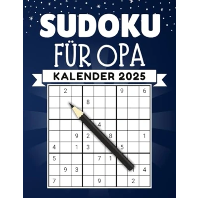 Abbildung von Sudoku kalender 2025 für Opa: Rätselkalender Erwachsene &amp; Senioren mit 368 datierten Leicht, Mittel und Schwer Lösungen