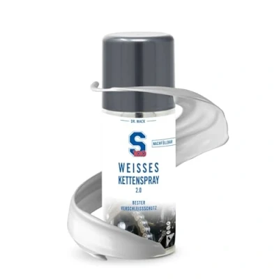 Abbildung von S100 Motorradkette Weißes Kettenspray 2.0 100 ml