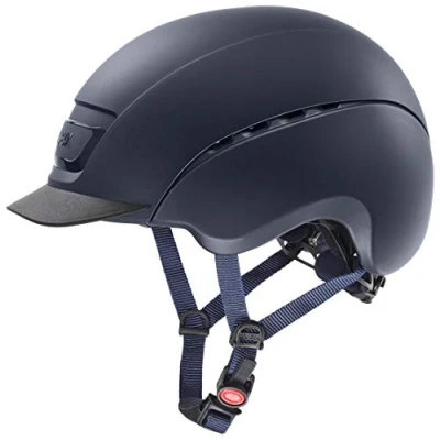 Abbildung von uvex elexxion plus robuster Reithelm für Damen und Herren individuelle Größenanpassung optimale Belüftung navy matt 59 cm