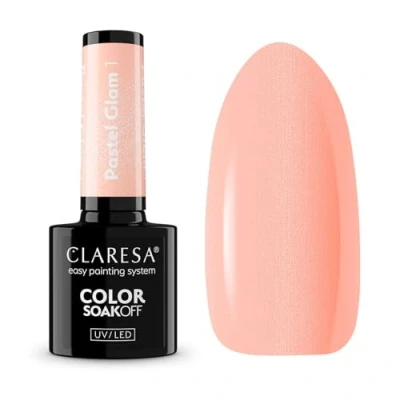 Abbildung von CLARESA UV/LED HYBRID POLISH PASTEL GLAM 1 PEACH PEARL EFFECT Nagel