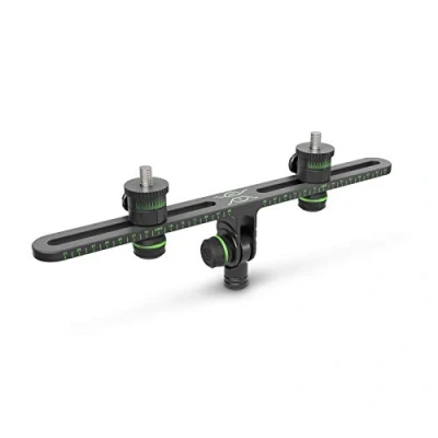 Abbildung von Gravity Stereo Mikrofonschiene MS STB 01 PRO für 2 Mikrofone, stufenlose Einstellung, GMSSTB01PRO, schwarz