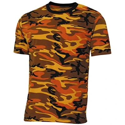 Abbildung von MFH T Shirt US Shirt, Streetstyle, orange camo, 140 145 g/m² S (1 tlg) Reaktivdruck