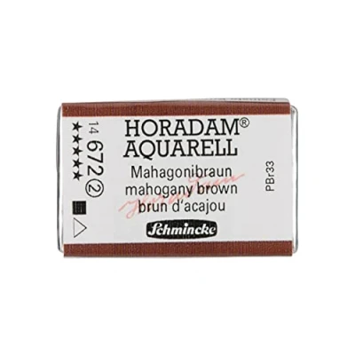 Abbildung von Schmincke HORADAM® AQUARELL feinste Künstler Aquarellfarben, 672 Mahagonibraun, 14 043, 1/1 Näpfchen