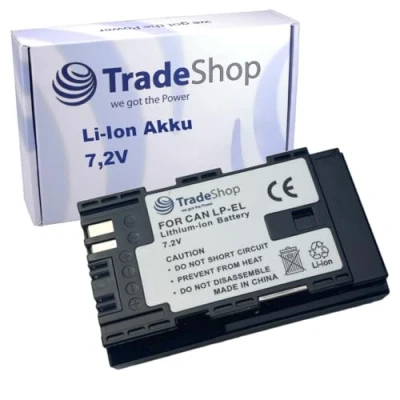 Abbildung von Trade Shop Li Ion Akku 7,2V / 2600mAh kompatibel mit Canon EL 1 Speedlite Flash Blitzgerät, Ersatz für LP