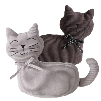 Abbildung von Topanbieter999 Türstopper (2er Set), Katze dunkelbraun und hellgrau
