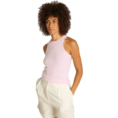 Abbildung von Tommy Hilfiger SLIM TANK Top, Damen, Größe: 3XL, Light pink