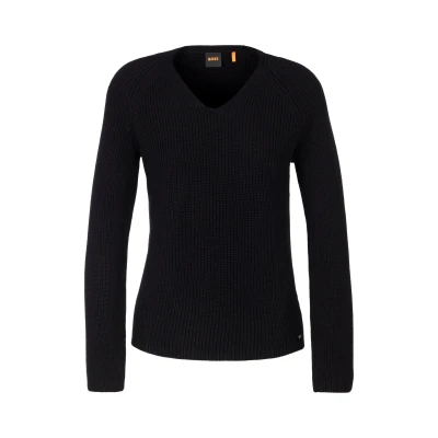 Abbildung von BOSS ORANGE Strickpullover C_Fardin mit Charm Logo