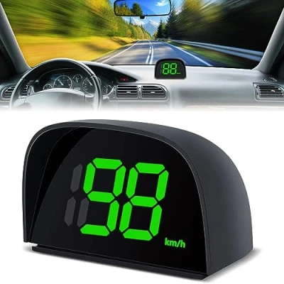 Abbildung von Digitaler Auto Tachometer Geschwindigkeitsmesser: Universal HUD Head Up Display, tacho, fahrrad Tacho Motorrad für Bike, Motorrad,