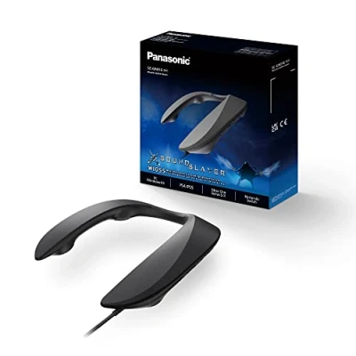 Abbildung von Panasonic SC GN01 Gaming Nacken Lautsprecher (eingebautes Mikrofon, USB, leicht, auch perfekt für Home Office) schwarz