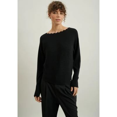 Abbildung von Hailys Langarm Locker Design Strickpullover, Damen, Größe: XS, Schwarz