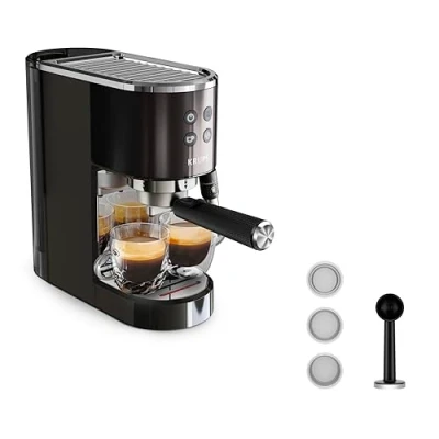 Abbildung von Krups Siebträgermaschine XP 444G Virtuoso+ Espresso Kaffeemaschine