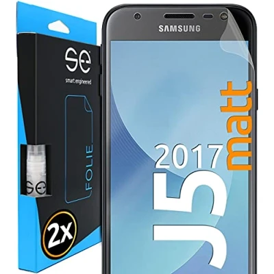 Abbildung von 2x se® 3D SCHUTZFOLIE Entspiegelt für Samsung Galaxy J5,Anti Staub, 100% Fingerabdruck &amp; FaceID kompatibel, einfache blasenfreie Installation, Ultra Klar, Stoß Kratzfest, aus Deutschland