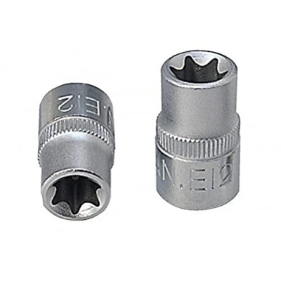 Abbildung von KS TOOLS 911.4319 Steckschlüsseleinsatz DIN 3120, ISO 1174 E11 Chrom Vanadium Stahl Außen Torx, E Profil gerändelt