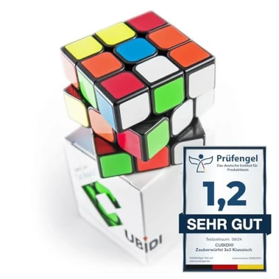 Abbildung von Cubidi Motorikwürfel Zauberwürfel 3x3 Speed Cube mit optimierten Dreheigenschaften, (1 tlg), Hochwertiger Magic für Anfänger und Fortgeschrittene