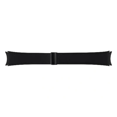 Abbildung von Original D Buckle Hybrid Lederband normal M/L für das Galaxy Watch 6 / Classic 5 Pro Schwarz Armband Kunstleder Samsung Originele