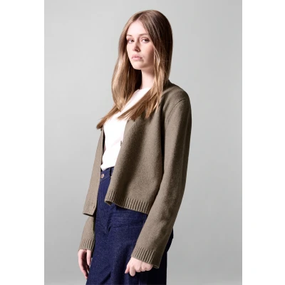 Abbildung von Street One Studio Basic Cardigan Strickpullover, Damen, Größe: 40, Braun
