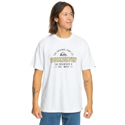 Abbildung von Quiksilver Floating Around FÜR Tshirt print, Herren, Größe: Small, White