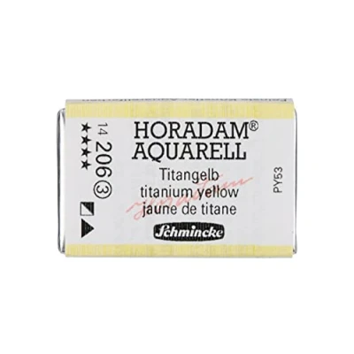Abbildung von Schmincke HORADAM® AQUARELL feinste Künstler Aquarellfarben, 206 Titangelb, 14 043, 1/1 Näpfchen