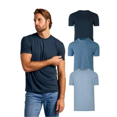 Abbildung von True Classic Herren T Shirts Kurzarm Rundhals Uni Shirt für Männer, Pack of 3, Variety, L