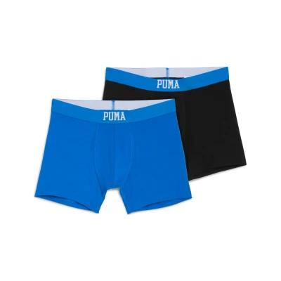 Abbildung von Puma MEN Embossed LOGO 2 PACK Panties, Herren, Größe: Large, Blue/black