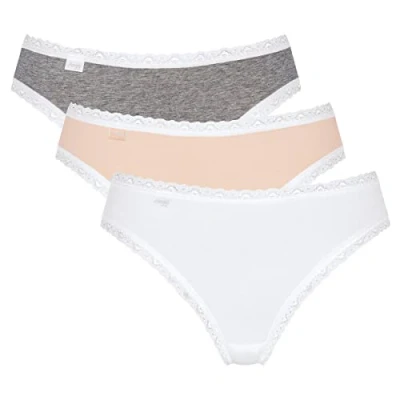 Abbildung von Sloggi Weekend TAI 3 PACK Slip, Damen, Größe: 38, White light