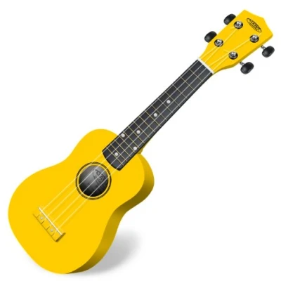 Abbildung von Classic Cantabile US 100 YE Sopranukulele (Ukulele, Uke, 15 Bünde, leichtgängige Gitarrenmechanik) gelb