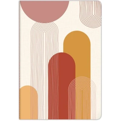 Abbildung von Clairefontaine 116064C Notizheft Terracotta, mit Fadenbindung DIN A4 21x29,7 cm, 48 Blatt liniert Rand, sortiert, 1 Stück